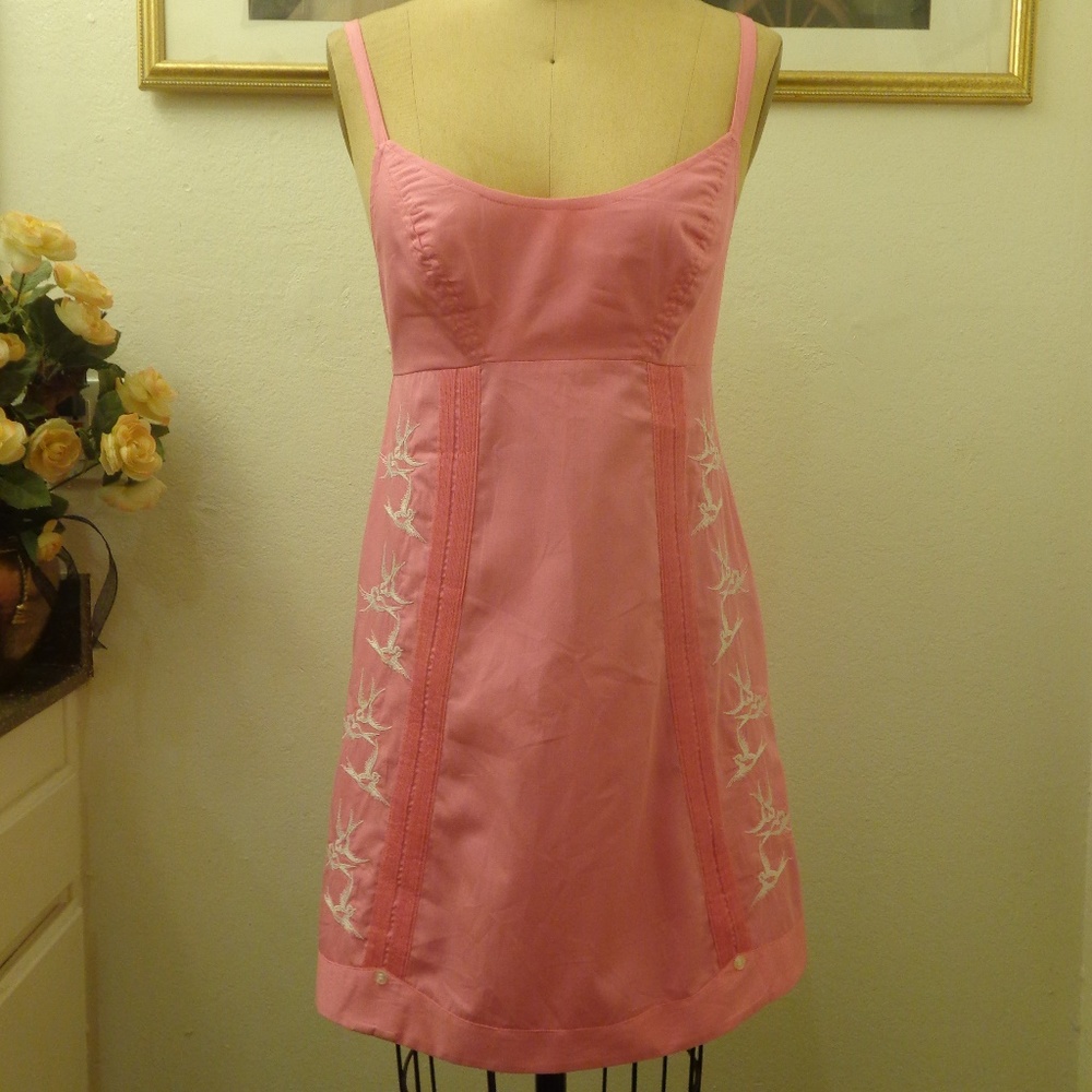 Swave & Deboner Pink Rockabilly Hummingbird Dress